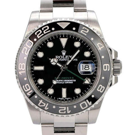 Rolex GMT-Master II Edelstahl 116710LN mit schwarzem Zifferblatt und Oyster Edelstahlband