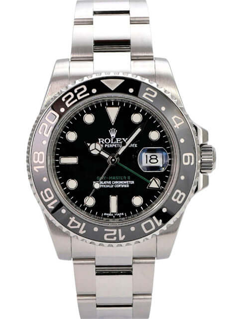 Rolex GMT-Master II Edelstahl 116710LN mit schwarzem Zifferblatt und Oyster Edelstahlband