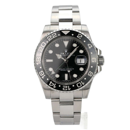 Rolex GMT-Master II Edelstahl 116710LN mit schwarzem Zifferblatt, Keramiklünette und Oysterband