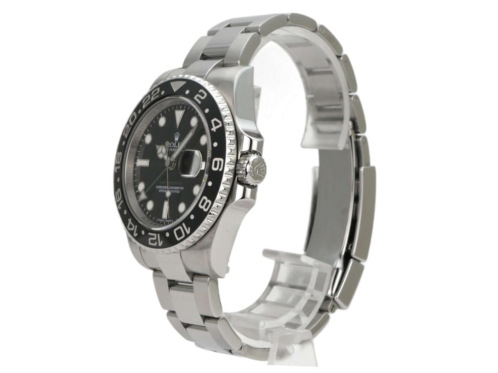 Rolex GMT-Master II Edelstahl 116710LN, schwarze Keramiklünette, Oysterband, Automatikwerk