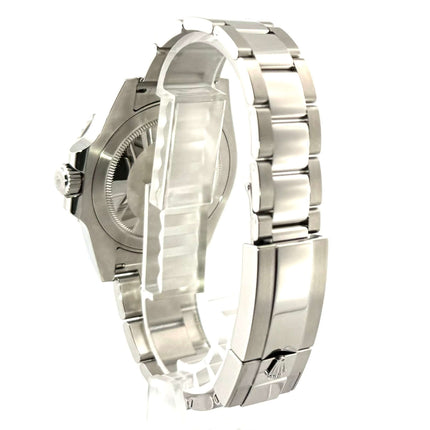 Rückseite Rolex GMT-Master II Edelstahl 116710LN mit poliertem und satiniertem Oyster Edelstahlband und Sicherheitsfaltschließe