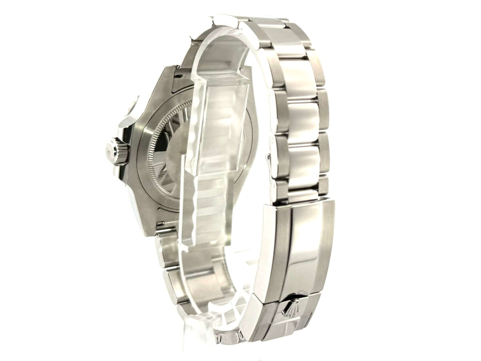 Rückseite Rolex GMT-Master II Edelstahl 116710LN mit poliertem und satiniertem Oyster Edelstahlband und Sicherheitsfaltschließe