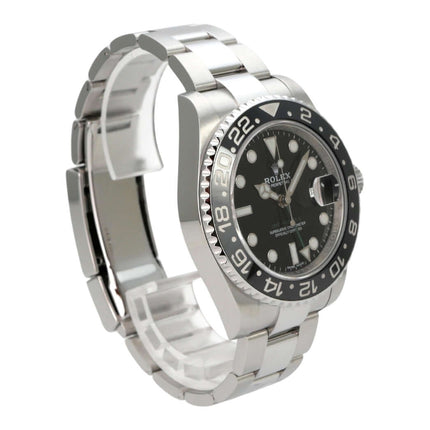 Rolex GMT-Master II Edelstahl 116710LN mit schwarzem Zifferblatt und Oysterband, Luxusarmbanduhr aus Edelstahl