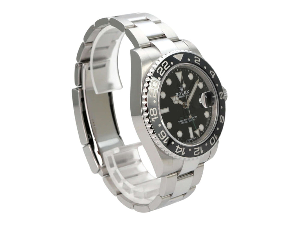 Rolex GMT-Master II Edelstahl 116710LN mit schwarzem Zifferblatt und Oysterband, Luxusarmbanduhr aus Edelstahl