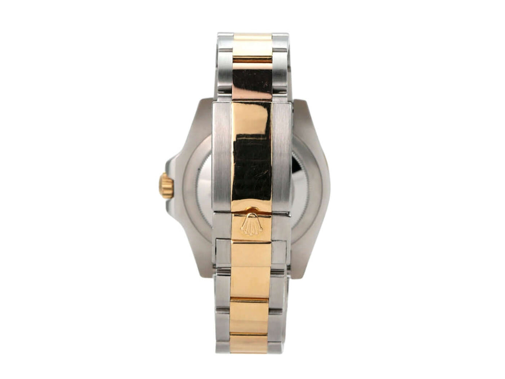 Rolex GMT-Master II 116713LN seitliche Ansicht des Armbands aus Edelstahl und 18 kt Gelbgold.