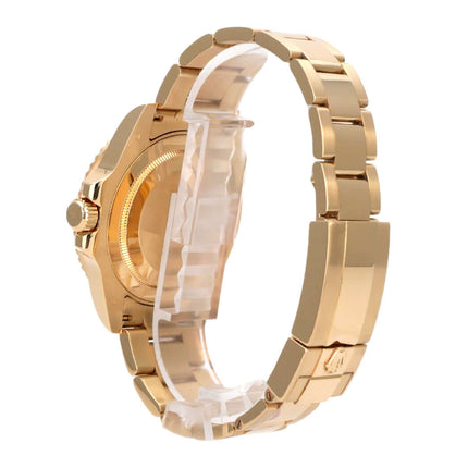 Rolex GMT-Master II Gelbgold 116718LN, gebrauchte Luxusuhr aus 18 kt Gelbgold mit Oysterband