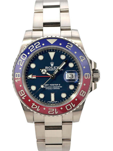 Rolex GMT-Master II Weißgold 116719BLRO Blau, 40mm, 18kt Weißgold, blaues Zifferblatt, drehbare Lünette, Schweizer Uhr