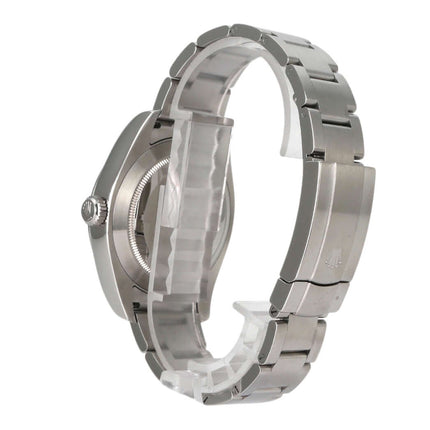 Edelstahl-Armband der Rolex Oyster Perpetual Air-King 116900, Seitenansicht mit Faltschließe.