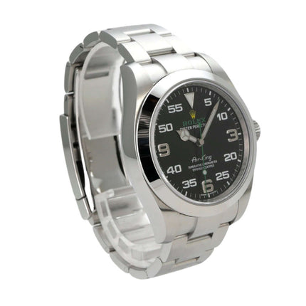 Rolex Oyster Perpetual Air-King 116900 mit schwarzem Zifferblatt und Edelstahl-Armband