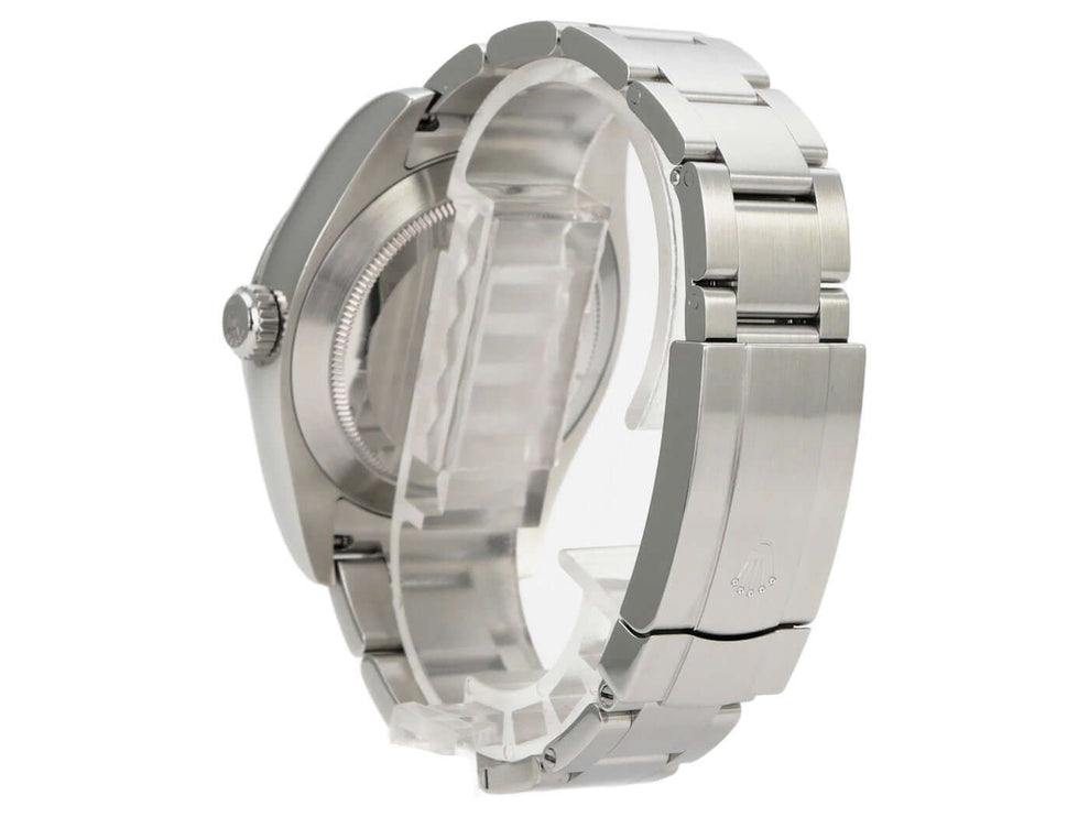 Rolex Oyster Perpetual Air-King 116900 aus Edelstahl mit Oyster-Armband und Faltschließe, Rückansicht