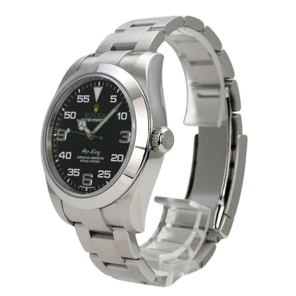 Rolex Oyster Perpetual Air-King 116900 mit Edelstahlarmband und schwarzem Zifferblatt