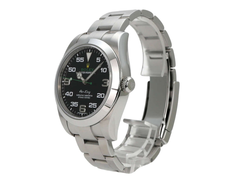 Rolex Oyster Perpetual Air-King 116900 mit Edelstahlarmband und schwarzem Zifferblatt