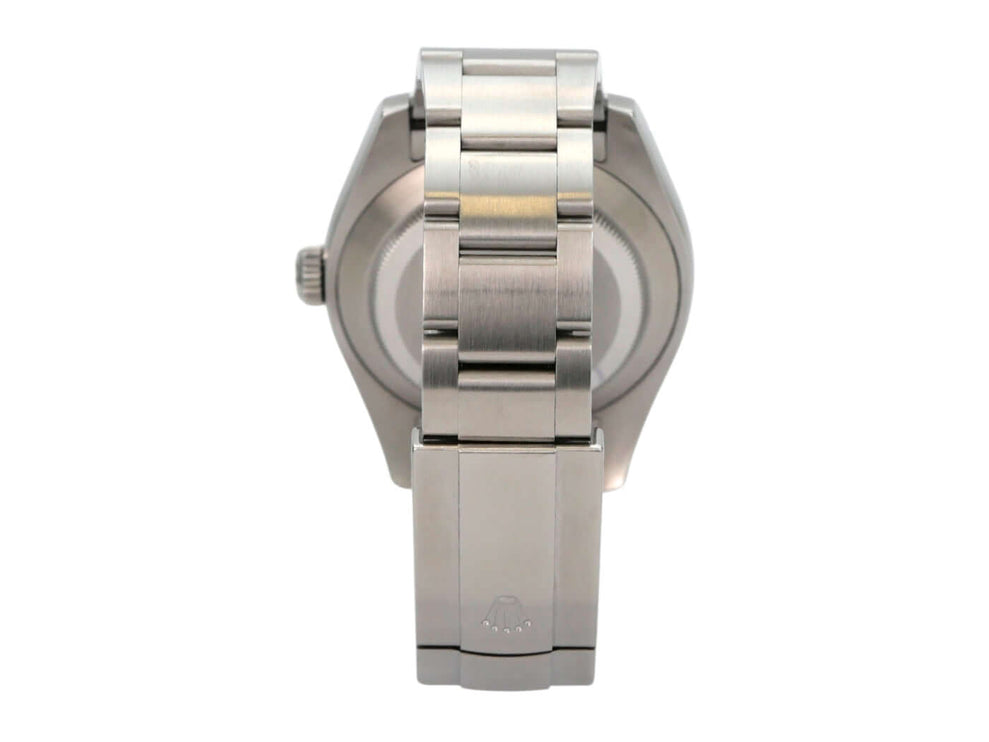 Rolex Oyster Perpetual Air-King 116900 Rückansicht des Edelstahlarmbands und Gehäuses