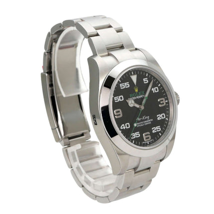 Rolex Oyster Perpetual Air-King 116900, schwarzes Zifferblatt, Edelstahlarmband, ungetragen