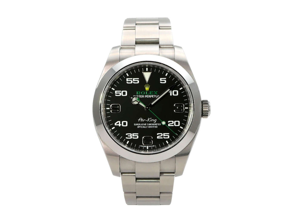 Rolex Oyster Perpetual Air-King 116900 mit Edelstahlarmband und schwarzem Zifferblatt