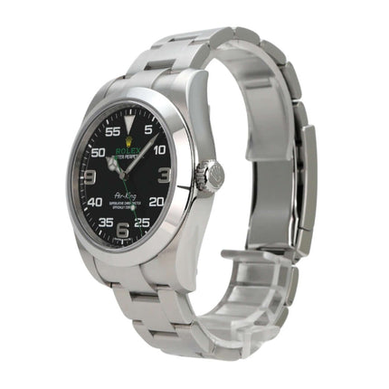 Rolex Oyster Perpetual Air-King 116900, Edelstahlarmband, schwarzes Zifferblatt, Automatikwerk.