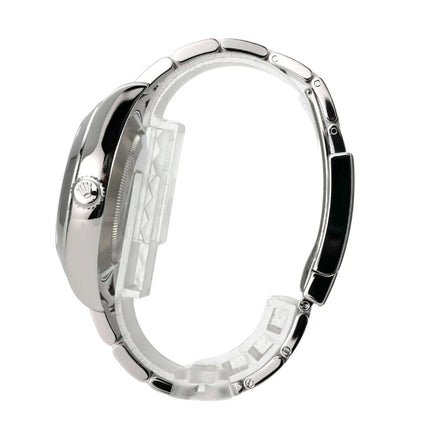 Rolex Oyster Perpetual Air-King 116900 Edelstahlgehäuse und Armband mit polierten und satinierten Oberflächen.