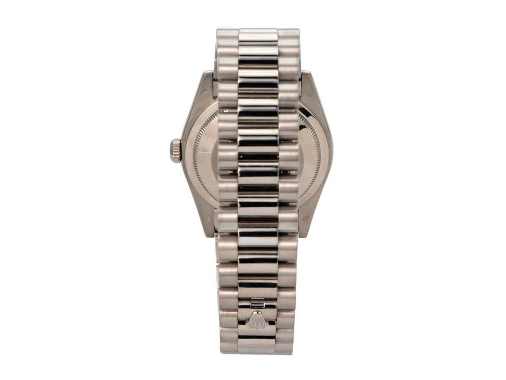 Rolex Day-Date 36 118239 Weißgold Perlmutt Diamant, Rückansicht mit Präsident Armband