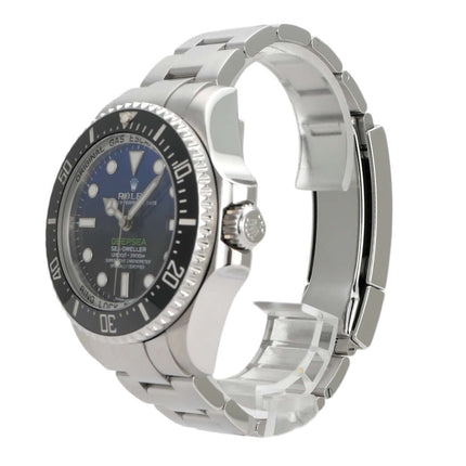 Rolex Sea-Dweller Deepsea 116660 D-Blue in Edelstahl, 44 mm, schwarzes Zifferblatt, Sicherheitsfaltschließe