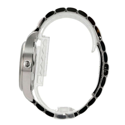 IWC Fliegeruhr Automatik 36 IW324010, Edelstahlgehäuse, polierte und satinierte Oberfläche, seitliche Ansicht.