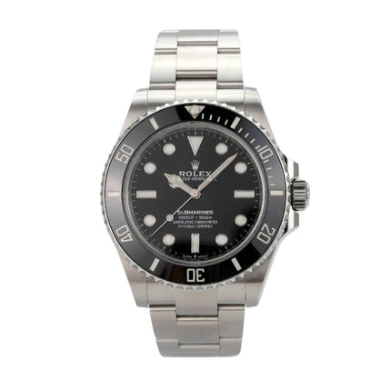 Rolex Submariner 124060 No Date, Edelstahl, schwarzes Zifferblatt, 41 mm, Automatikwerk, 2021 Modell.