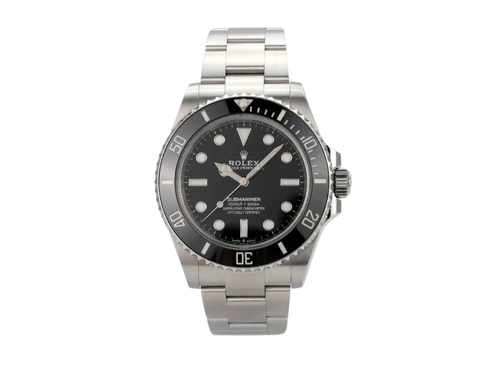 Rolex Submariner 124060 No Date, Edelstahl, schwarzes Zifferblatt, 41 mm, Automatikwerk, 2021 Modell.