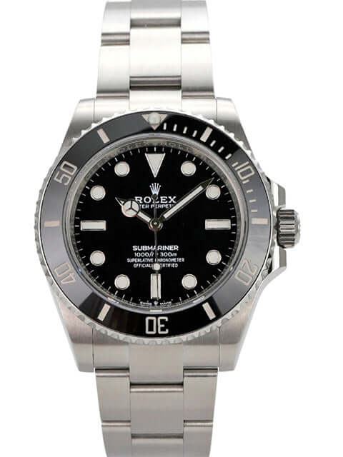 Rolex Submariner 124060 No Date, Edelstahl, 41 mm, schwarzes Zifferblatt, drehbare Lünette, sportliche Armbanduhr.