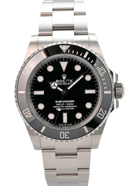 Rolex Submariner 124060 No Date, schwarzes Zifferblatt, Edelstahlgehäuse und Oysterband, 41 mm, Keramiklünette
