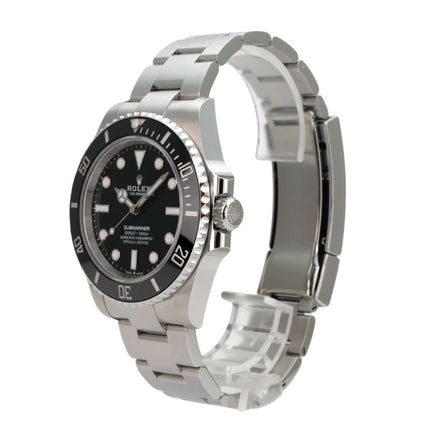 Rolex Submariner 124060 No Date aus Edelstahl mit schwarzem Zifferblatt und Keramiklünette