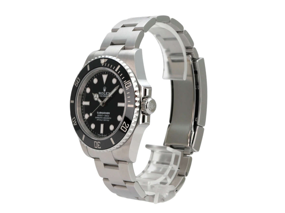 Rolex Submariner 124060 No Date aus Edelstahl mit schwarzem Zifferblatt und Keramiklünette