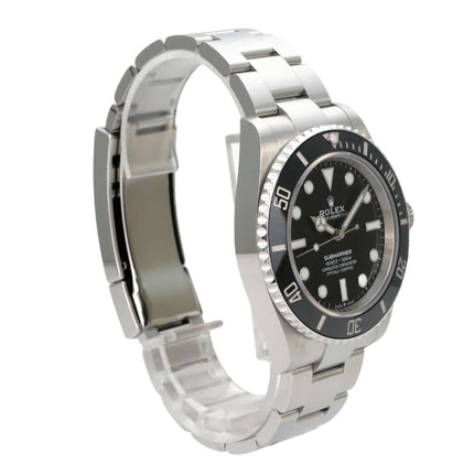 Rolex Submariner 124060 No Date - schwarze Zifferblatt, Edelstahl, Keramiklünette, 41 mm Automatikuhren