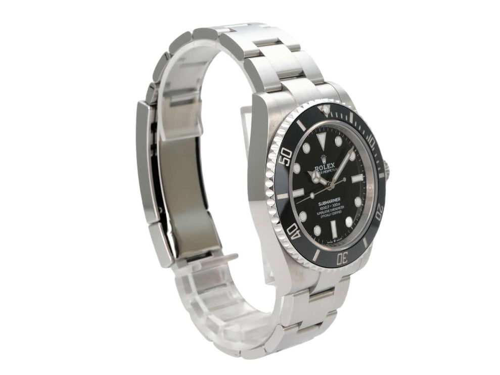 Rolex Submariner 124060 No Date - schwarze Zifferblatt, Edelstahl, Keramiklünette, 41 mm Automatikuhren