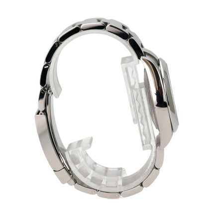 Rolex Oyster Perpetual 34 mm 124200 Candy Pink Edelstahlband seitliche Ansicht