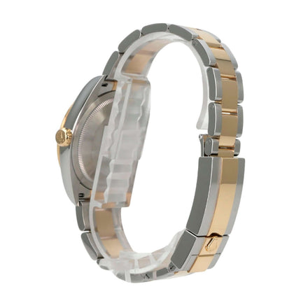 Rolex Explorer 36 Edelstahl Gelbgold 124273, Seitenansicht mit Oyster-Armband