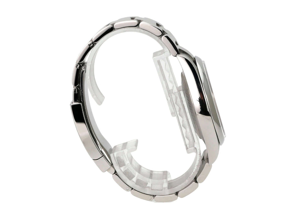 Rolex Oyster Perpetual 41 Ref. 124300 Blau seitliche Ansicht des Armbands und Gehäuse