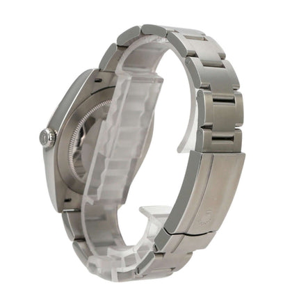 Rolex Oyster Perpetual 41 Ref. 124300 Blau Uhrarmband Edelstahl seitliche Ansicht