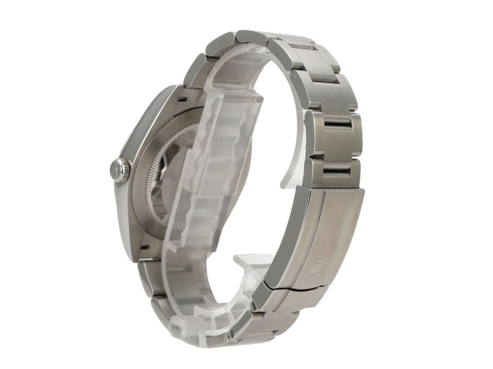 Rolex Oyster Perpetual 41 Ref. 124300 Blau Uhrarmband Edelstahl seitliche Ansicht