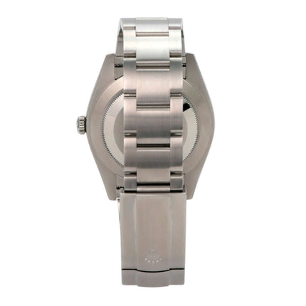 Rolex Oyster Perpetual 41 Ref. 124300 Gelb, Gehäuse und Oyster-Band aus Edelstahl, Rückansicht