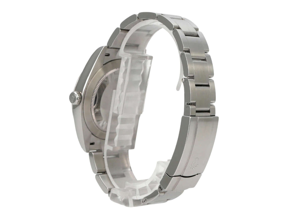 Rolex Oyster Perpetual 41 Ref. 124300 Grün, Edelstahlgehäuse und Oysterband, Seitenansicht