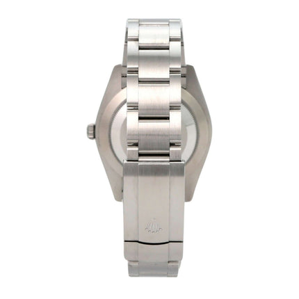 Rolex Oyster Perpetual 41 Ref. 124300 Grün, Edelstahlarmband und Gehäuse, Rückseite, sehr guter Zustand