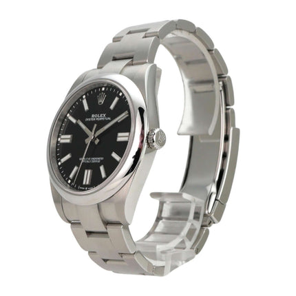 Rolex Oyster Perpetual 41 Ref. 124300 Schwarz mit Edelstahlarmband und schwarzem Zifferblatt