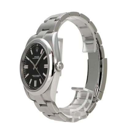 Rolex Oyster Perpetual 41 Ref. 124300 Schwarz mit Edelstahlgehäuse und schwarzem Zifferblatt