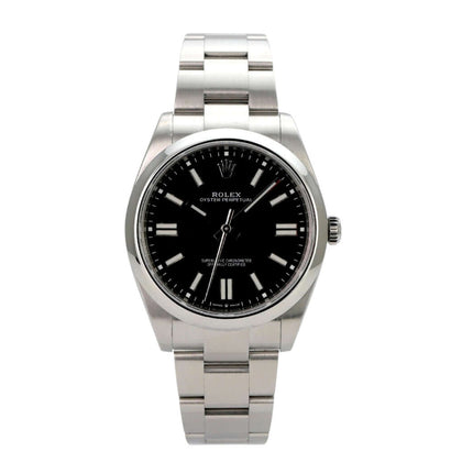 Rolex Oyster Perpetual 41 Ref. 124300 Schwarz mit Edelstahlband und schwarzem Zifferblatt