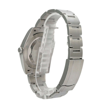 Rolex Oyster Perpetual 41 Ref. 124300 Schwarz, Edelstahl-Gehäuse und armband, seitliche Ansicht
