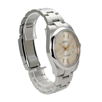 Rolex Oyster Perpetual 41 Ref. 124300 Silber - Edelstahl Uhr mit silbernem Zifferblatt und Automatikwerk
