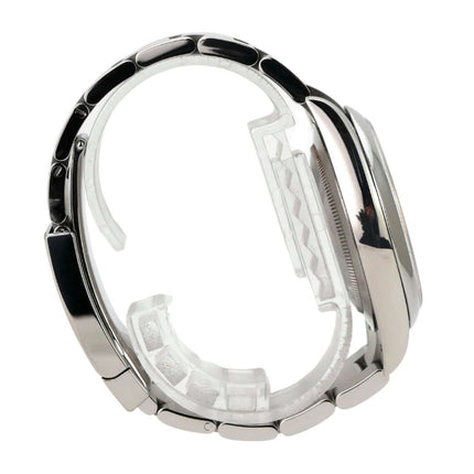 Rolex Oyster Perpetual 41 Ref. 124300 Silber seitliche Ansicht mit Oyster Edelstahlband und Faltschließe.