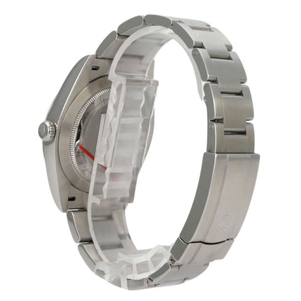 Rolex Oyster Perpetual 41 Ref. 124300 Silber Armband und Gehäuse aus Edelstahl, Seitenansicht der Uhr.