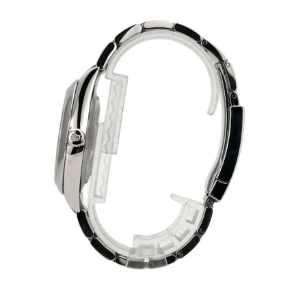 Rolex Oyster Perpetual 41 Ref. 124300 Uhr, Edelstahlband, elegantes Design, seitliche Ansicht