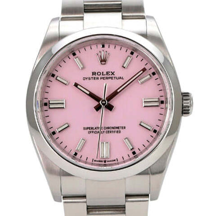Rolex Oyster Perpetual 36 126000 Candy Pink mit pinkfarbenem Zifferblatt und Edelstahlarmband