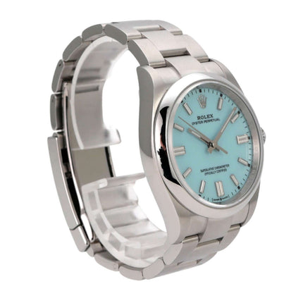 Rolex Oyster Perpetual 36 126000 Türkisblau Uhr mit Edelstahlarmband und türkisblauem Zifferblatt